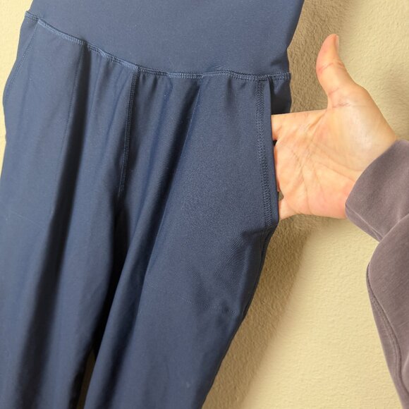 OLD NAVY ACTIVE Powersoft High Rise Joggers Leggings Go Dry Sz small tall navy - Picture 4 of 8